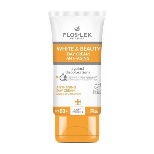 FLOSLEK WHITE & BEAUTY Anti Aging Schützende Tagescreme mit SPF 50, 50ml