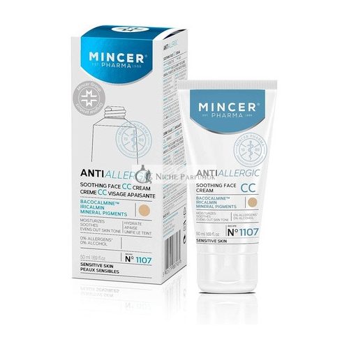 Mincer Pharma Antiallergische Beruhigende Feuchtigkeits CC Creme für empfindliche Haut mit Bacocalmine, Iricalmine und Mineralpigmenten 50ml