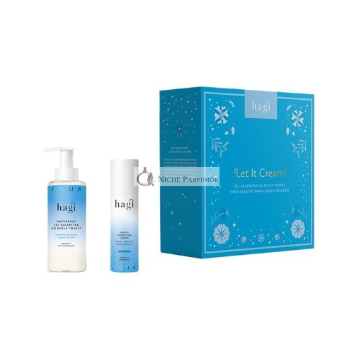 Hagiset Let It Cream Aqua Zone feuchtigkeitsspendende Tagescreme 50ml und Gel-Gel Gesichtsreiniger 150ml