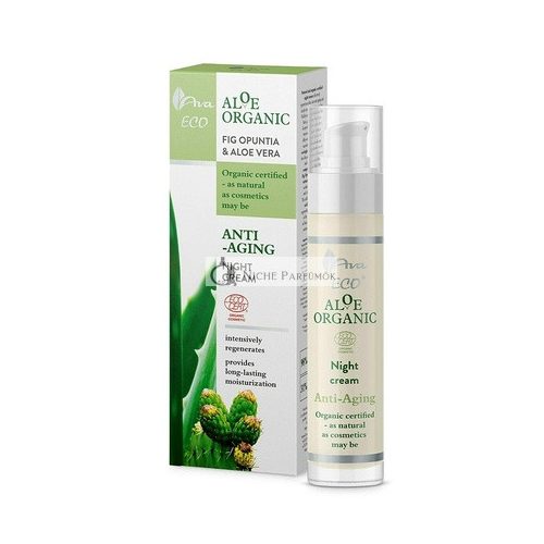 Barbary und Aloe Vera Nachtcreme Anti-Aging Feuchtigkeitscreme Aloe Organic, 50ml