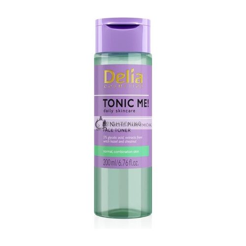 Delia Cosmetics Tonic Me Aufhellendes Gesichtswasser für normale und Mischhaut 5% Glykolsäure, Vitamin C, Aloe 200ml