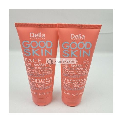 Delia Good Skin Hidratáló Arclemosó Gél Squalánnal és Mandula Olajjal 200ml, 2 db