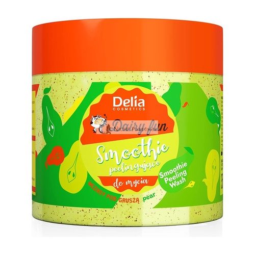 Delia Cosmetics Tej Fun Testpeeling Smoothie 350g - Hámlaszt, Simít, Hidratál, Táplál és Firmál Intenzív Körtés Illattal