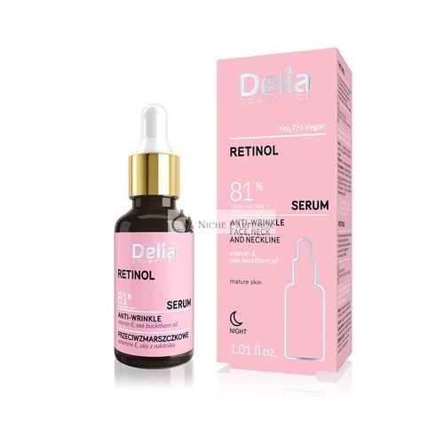 Delia Cosmetics Retinol Anti-Falten-Serum für reife Haut - 30ml