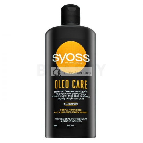 Syoss Oleo Care Shampoo tápláló sampon minden hajtípusra 500 ml