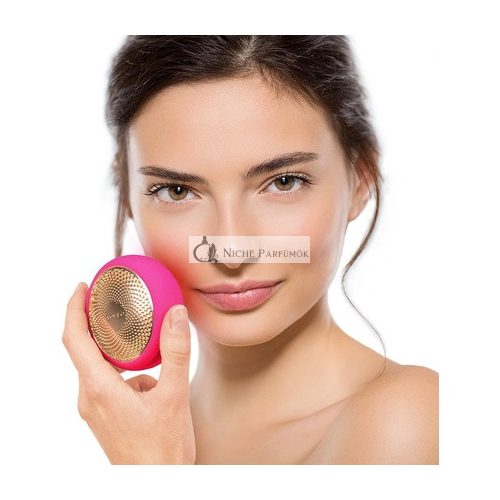 FOREO UFO Vollgesichts-LED-Gesichtsmaske Behandlung Rote Lichttherapie Hautpflege Koreanische Hautpflege Thermotherapie Kryotherapie Gesichtsmassager Feuchtigkeitsspender Erhöhte Hautpflegeabsorption Fuchsia