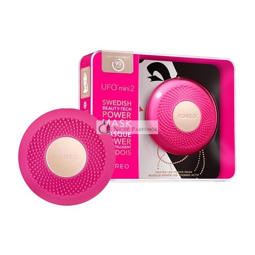 Foreo Ufo Mini 2 Vollgesichts-LED-Maske mit roter Lichttherapie und Gesichtsmassager fuchsia