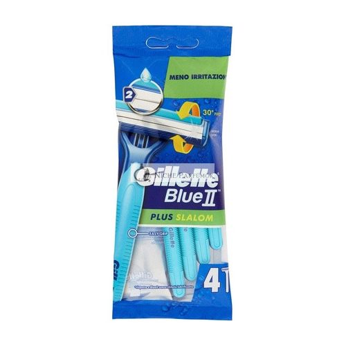 Gillette Blue II Plus Slalom Eldobható Borotva - 4 Darabos Csomag