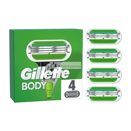 Gillette Body Rasierklingen für Männer 4 Nachfüllklingen, 3 Klingen Stärker als Stahl