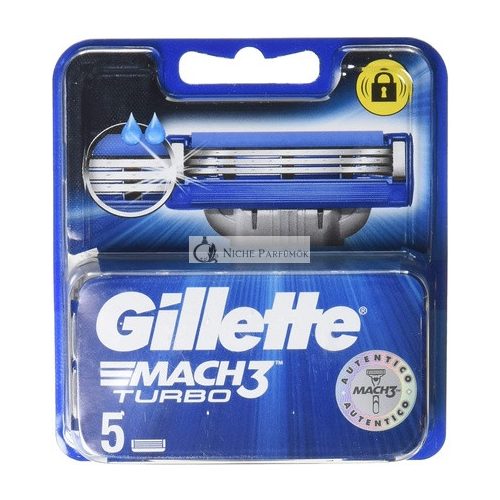 Gillette Mach3 Turbo Herren 5 Ersatzrasierklingen