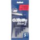 Gillette BlueII Férfi Eldobható Borotvák 2-Pengével - 5 Darab