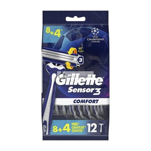 Gillette Sensor3 Cool Eldobható Férfi Borotvák 12 db