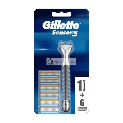 Gillette Sensor3 Férfi Borotva 6 Pengével Fekete