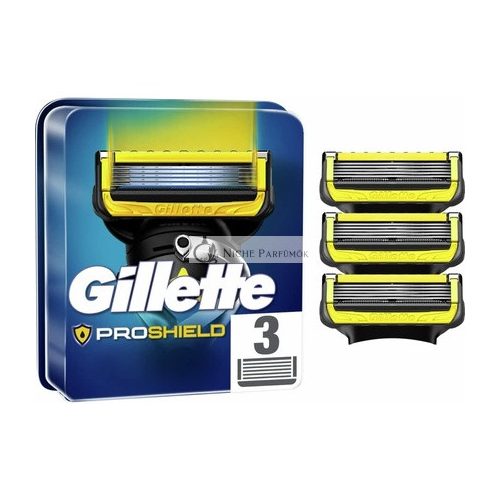 Gillette ProShield Herrenrasierer mit 5 Anti-Reibungsklingen, 3 Nachfüllungen