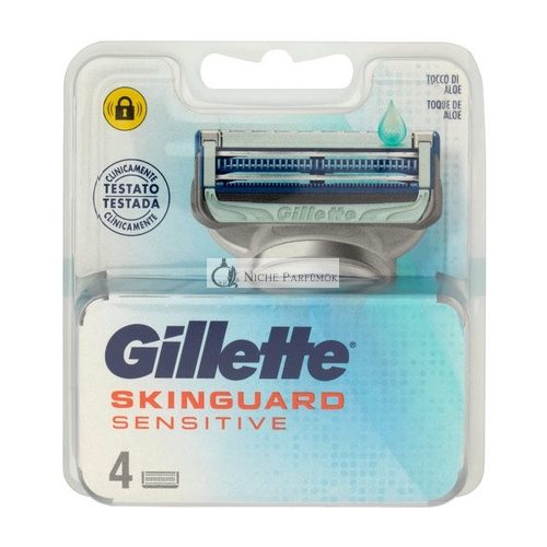 Gillette Skinguard 4 Darabos Utántöltő Penge Érzékeny Bőrre