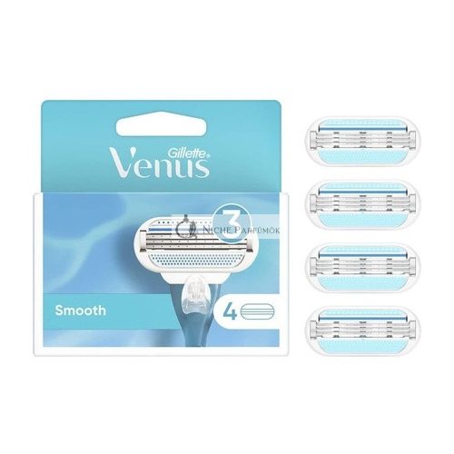 Gillette Venus Smooth Damenrasierklingen 4 Ersatzklingen Dreifachklinge - 4er Pack