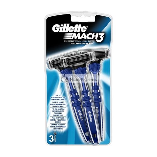 Gillette Mach 3 Manuális Eldobható Borotva - 3 darabos csomag