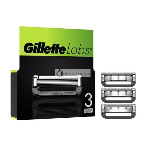 Gillette Penge Utántöltők Gillettelabs - Hámlasztó Bar és Fűtött Borotva - 3 Borotvapenge