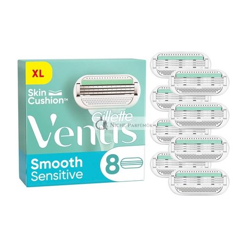 Gillette Venus Smooth Sensitive Női Borotvapengék 8 Cserélhető Penge 5-Pengés Technológiával