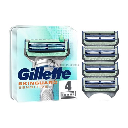 Gillette SkinGuard Rasierklingen für Männer mit Aloe Vera - Empfindliche Haut - 4 Stück