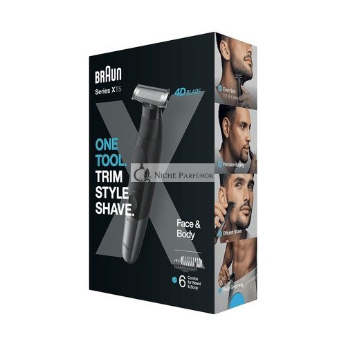 Braun Series X Hybrid Elektrischer Herren Bart- und Körperrasierer 4D Blade SkinShield Wasserdicht Kabellos XT5200