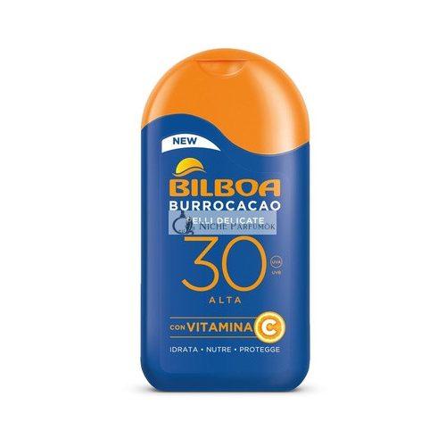 Bilboa Latte Ajakbalzsam SPF 30 Magas Napvédelem Érzékeny Bőrre, C-vitaminnal, Hidratál, Táplál és Véd, Alkoholmentes, 200ml