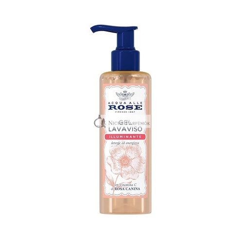 Acqua alle Rose Brightening Lavaviso Gél, Rózsacsipkés Arctisztító, Matt Bőr Energizáló Tisztítás, 200ml