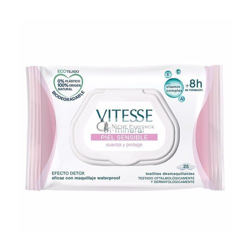 VITESSE TRI-MINERAL Make-up Entferner Tücher für empfindliche Haut 25 Stück