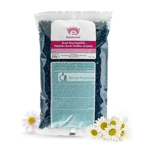 Kosmetex Brazil Wax Gyöngyök Azulene Vékony Rugalmas Film Wax 800g