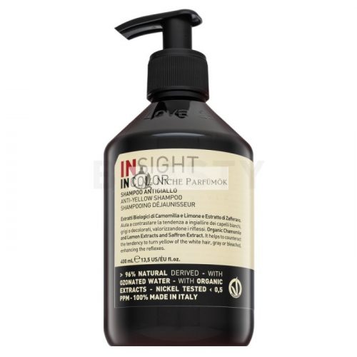 Insight Incolor Anti-Yellow Shampoo sampon sárga árnyalat ellen 400 ml