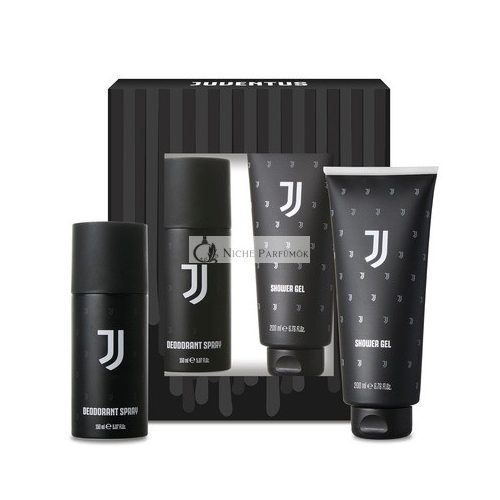 Juventus Herren Geschenkbox Deodorant 150ml Duschschaum 200ml Schal