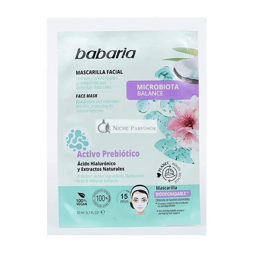 Babaria Arcbőr Mikrobiota Egyensúly Maszk, 20ml