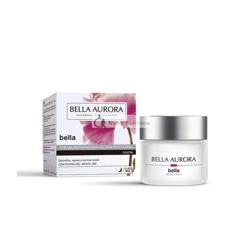 Bella Aurora Reparáló Éjszakai Krém 50ml, Anti-Akne, Regeneráló, Pórusok Minimalizálása, Bőrtextúra Javítása