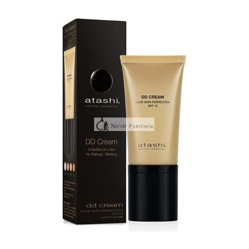 Atashi Anti-Aging DD Creme mit Farbe Heller Nude Ton SPF15, 50ml