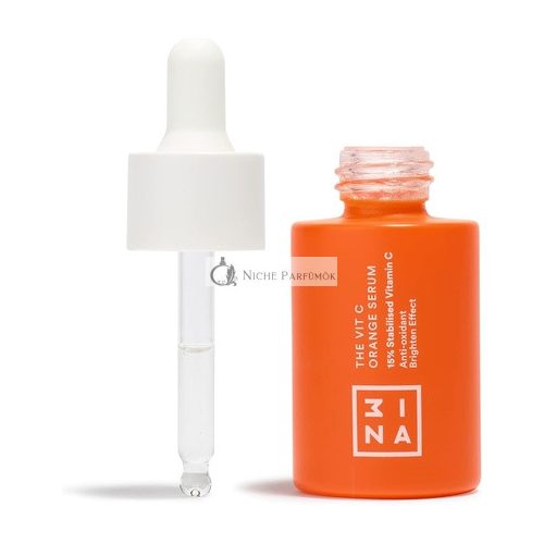 3INA Makeup The Vit C Orangenserum Transparentes Gesichtsserum 15% Stabilisiertes Vitamin C Vegan Tierversuchsfrei