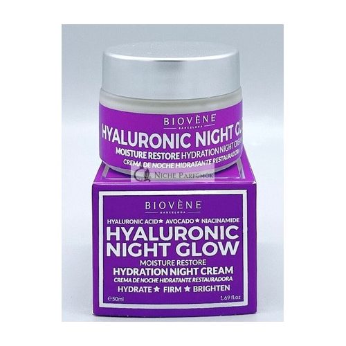 Biovene Hyaluronic Night Glow Hidratáló Éjszakai Krém, 50ml