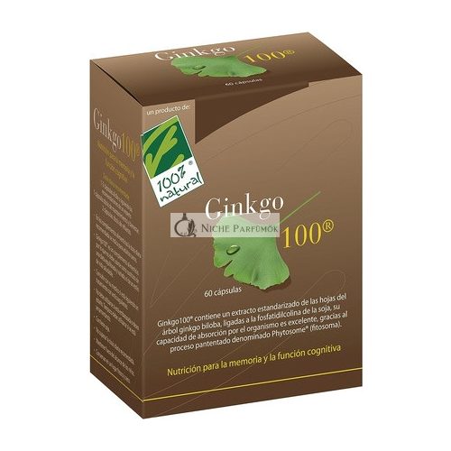 100% Natürliches Ginkgo 100, 60 Kapseln