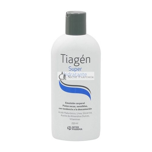 Tiagén Extra Feuchtigkeitsspendende Körperlotion mit Hyaluronsäure für Trockene, Empfindliche Haut, 250ml