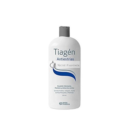 Tiagén Anti-Stretch Mark Feuchtigkeitscreme mit Kollagen, Vitaminen und Hagebuttenöl, 250ml