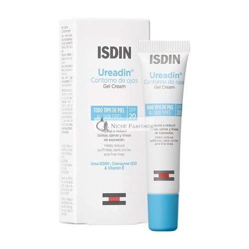 ISDIN Szemgél-Krém SPF 20 15ml - Csökkenti a Puffadt Szemeket, Sötét Karikákat és a Szem Alatti Ráncokat