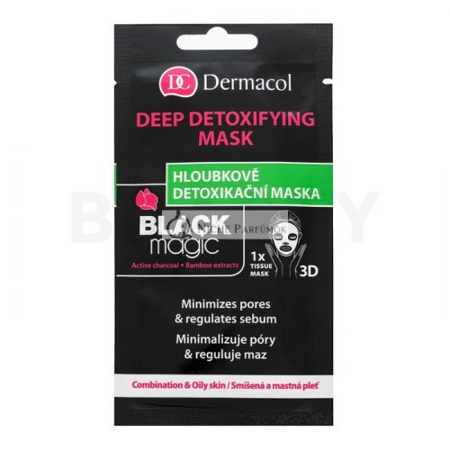 Dermacol Black Magic Deep Detoxifying Mask gézmaszk zsíros bőrre 15 ml