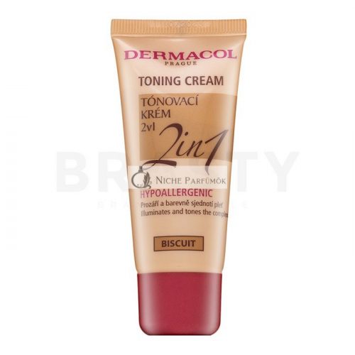 Dermacol Toning Cream 2in1 tonisierende Feuchtigkeitsemulsion für Einigung des farbigen Hauttones Biscuit 30 ml