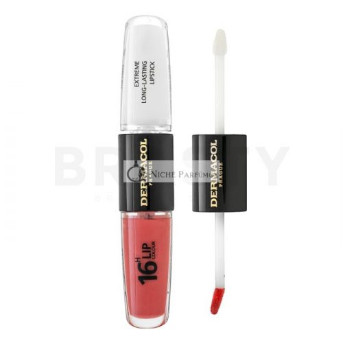 Dermacol 16H Lip Colour Extreme Long-Lasting Lipstick zweiphasige, langanhaltende Farbe und Gloss für die Lippen No. 01 8 ml