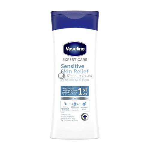 Vaseline Expert Care Érzékeny Bőrre Tervezett Hidratáló Testápoló, 400 ml