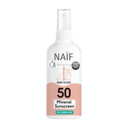 Naif Mineralischer Sonnenschutzspray für Babys und Kinder - SPF 50, 100ml