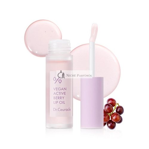 Dr.Ceuracle Vegane Aktive Beeren Lippenöl Anti-Aging Feuchtigkeitsspendend Revitalisierend Strahlend Koreanischer Getönter Lippenbalsam Resveratrol aus Französischen Trauben für Trockene Lippen, 4,4 ml