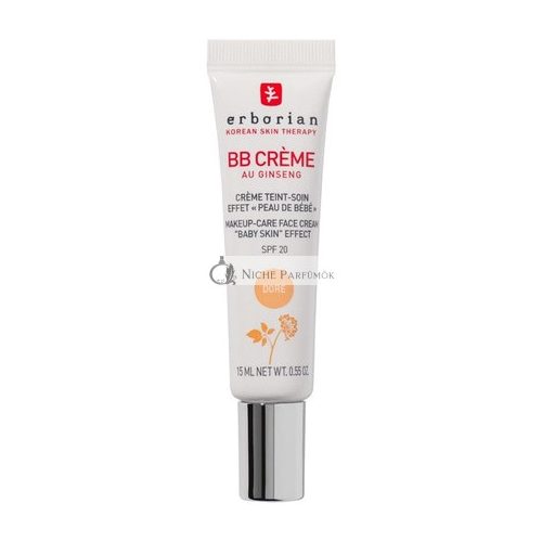 Erborian BB Creme mit Ginseng, Makelabdeckende Foundation 5-in-1 Koreanische Hautpflege-Gesichtscreme SPF 20, Doré Farbton, 15ml