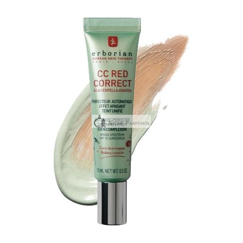 Erborian CC Red Correct mit Centella Asiatica Farbkorrektur- und Rötungskorrekturcreme, 15ml