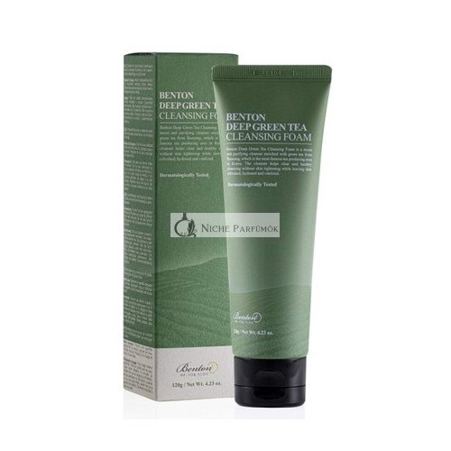 BENTON Deep Green Tea Cleansing Foam - Pórusösszehúzó és Tisztító Arctisztító Zsíros és Érzékeny Bőrre