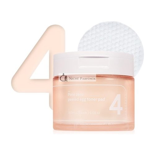 numbuzin No.4 Pore Zero Tojás Toner Pad, Gyengéd Hámlasztó PHA LHA, K-Beauty Bőrápolás